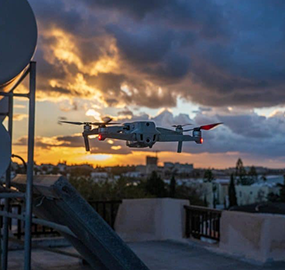 sunrise, drone, nature, flying, clouds, flight, machine, aerial